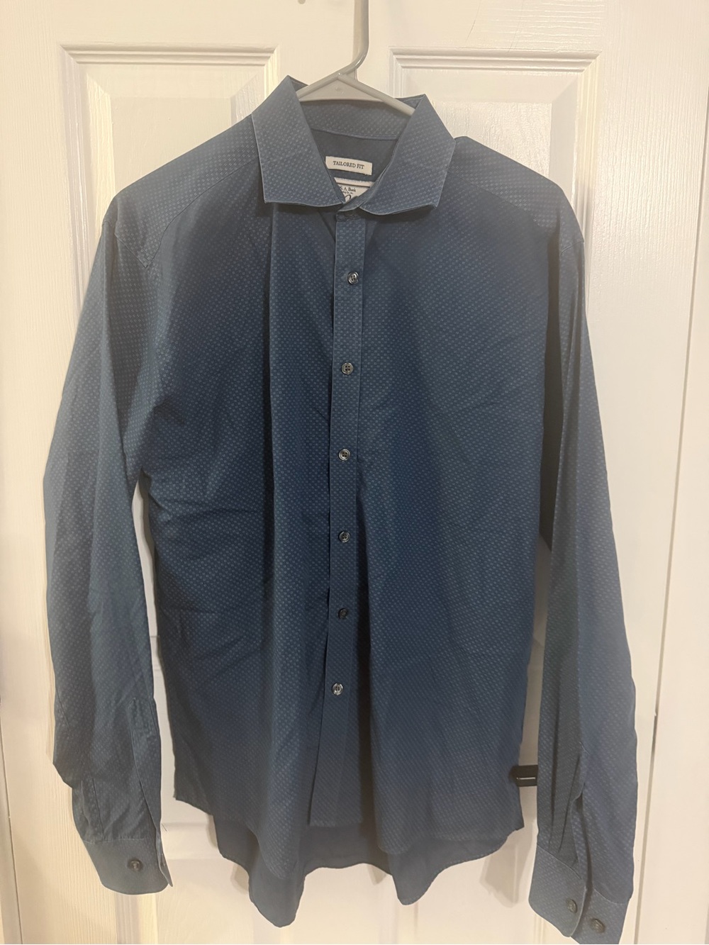 Jos. A. Bank Men's Navy Micro-Pattern Dress Shirt